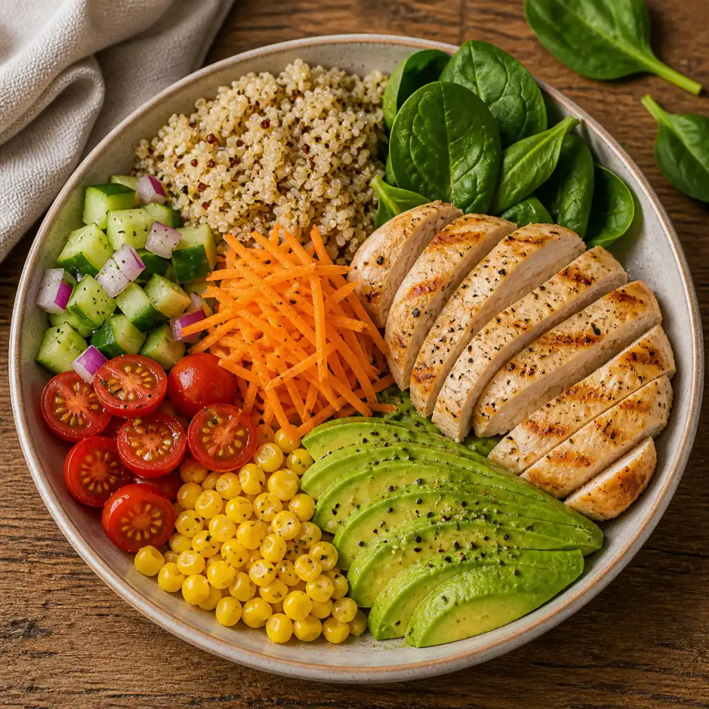 Bowl pollo quinoa