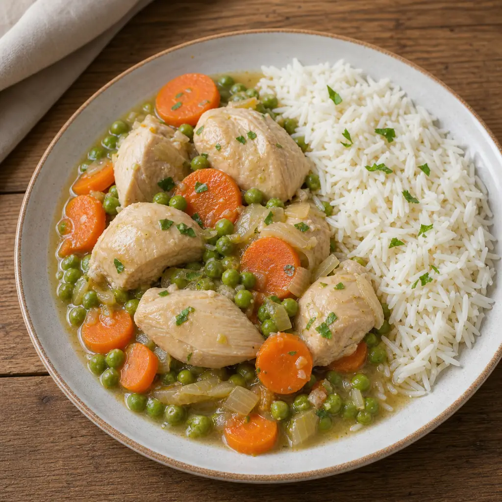 Pollo arvejado